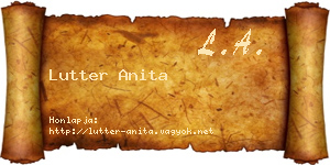 Lutter Anita névjegykártya